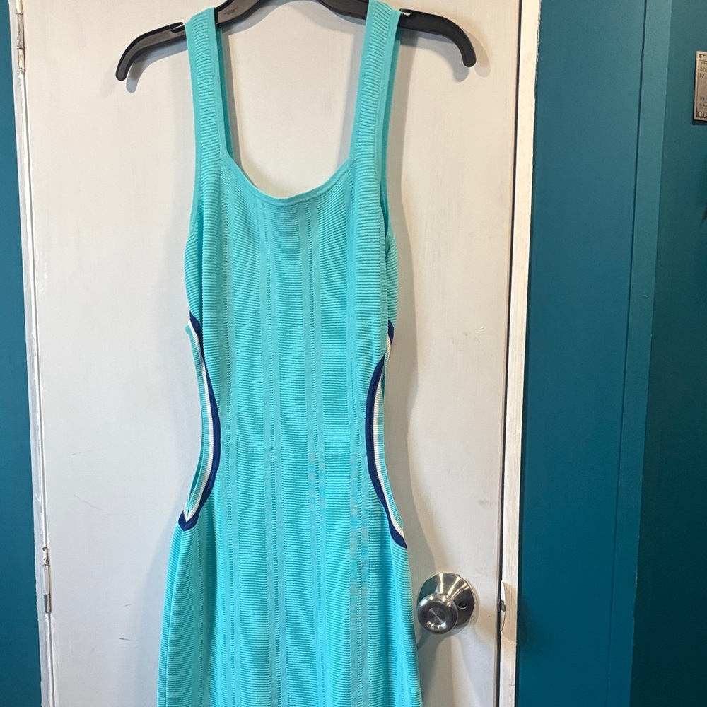 SOLID & STRIPED Aqua Blue Mini Dress